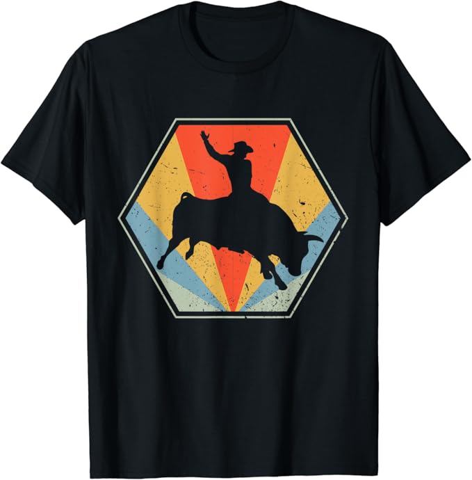 Bull Riding TShirt Vintage Retro Rodeo Apparel Gift TShirt Clothing